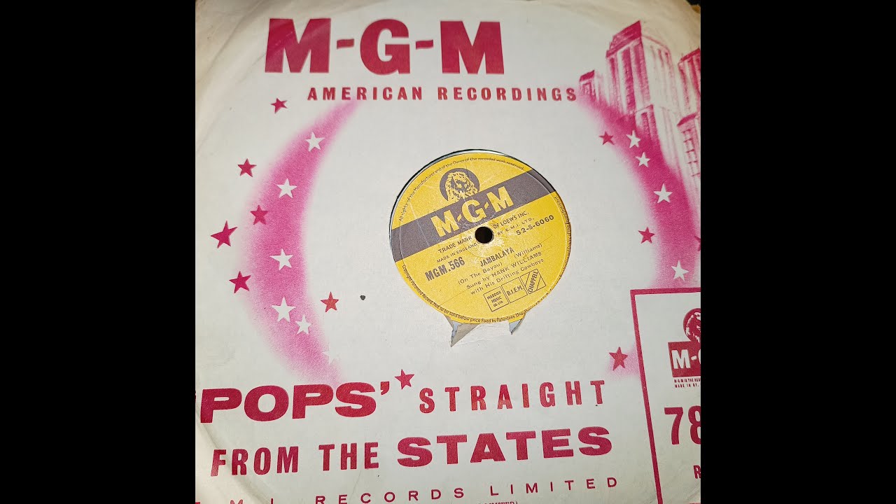 Jambalaya Hank Williams with His Drifting Cowboys 78rpm YouTube