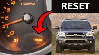 How to Reset the Maintenance Light on a Toyota 4Runner 2003-2009