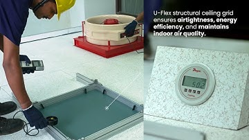Air Leakage Test - U-Flex Structural Ceiling Grid for Data Centers