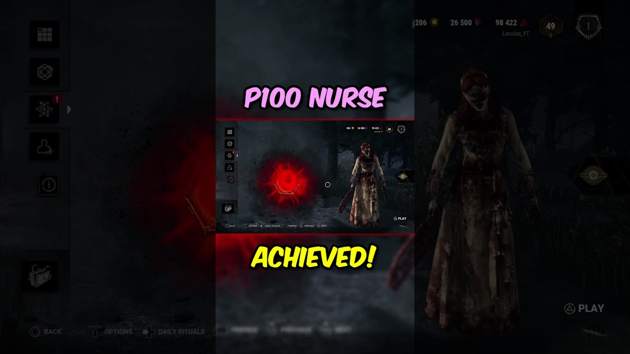 PRESTIGE 100 NURSE ACHIEVED Dbd Dbdkiller Dbdnurse Dbdshorts Dbdclips