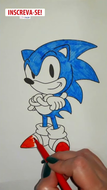 COLORINDO DESENHO DO SUPER SONIC  PINTAR DESENHOS วาดภาพระบายสี