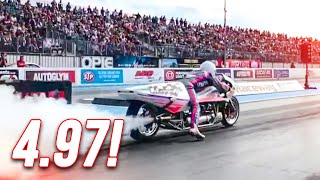 ROCKET Powered Motorcycle Runs First Four-Second Pass In History!