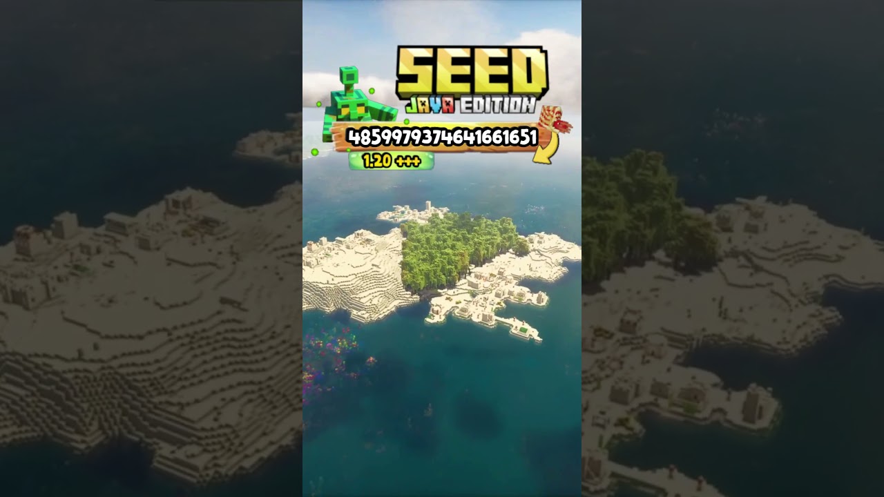 Майнкрафт СИДЫ 26.1 ПУСТЫННЫЙ ОСТРОВ И ЧЕТЫРЕ ДЕРЕВНИ 