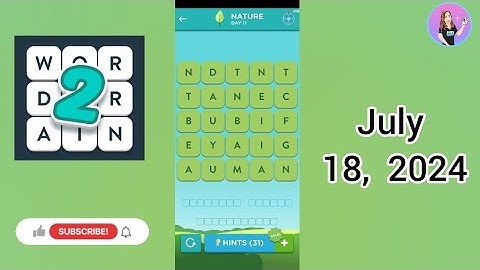 WordBrain 2 Nature Event Day 11 July 18, 2024 Solution