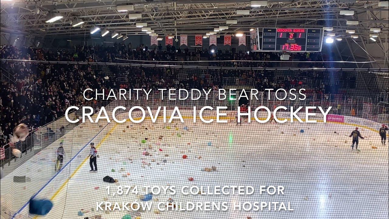 CRACOVIA ICE HOCKEY Charity Teddy Bear Toss 2024 YouTube