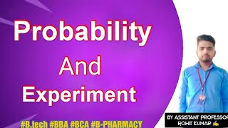 Probability| Experiment |  Deterministic | Random #probability #maths #random #btech #cse #statics
