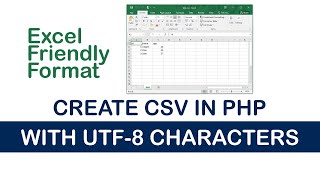 Create CSV in PHP with UTF-8 characters in Excel Readable Format