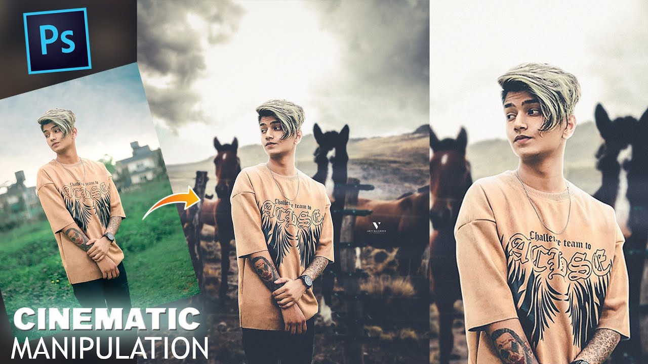 Photoshop Tutorial | Cinematic Photo Manipulation | Realistic Photo Editing Tips - Amit editz