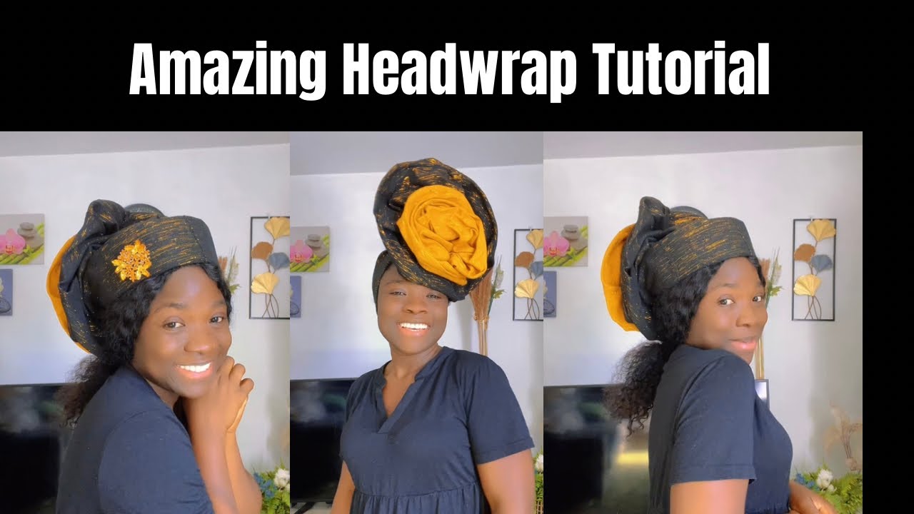 How To Tie A Rose Gele Headwrap Tutorial 🔥#headwrap #tutorial - YouTube