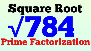 Find the square root of prime factorization 784|Math 8 Ch 2 Ex.2.3 Q 1(i)|Real number@Mathematician.