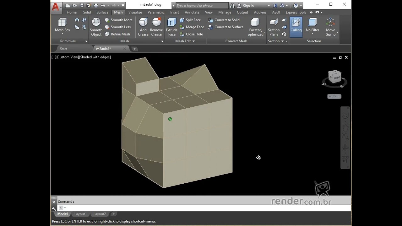 13 - Concepting Mesh Models | AutoCAD 2017 3D Modeling Techniques