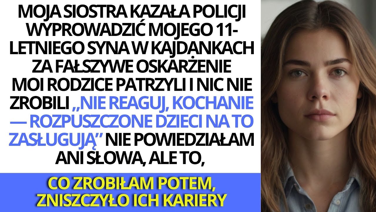 Siostra kazała policji zabrać mojego 11-latka za fałszywe oskarżenie, a rodzice milczeli