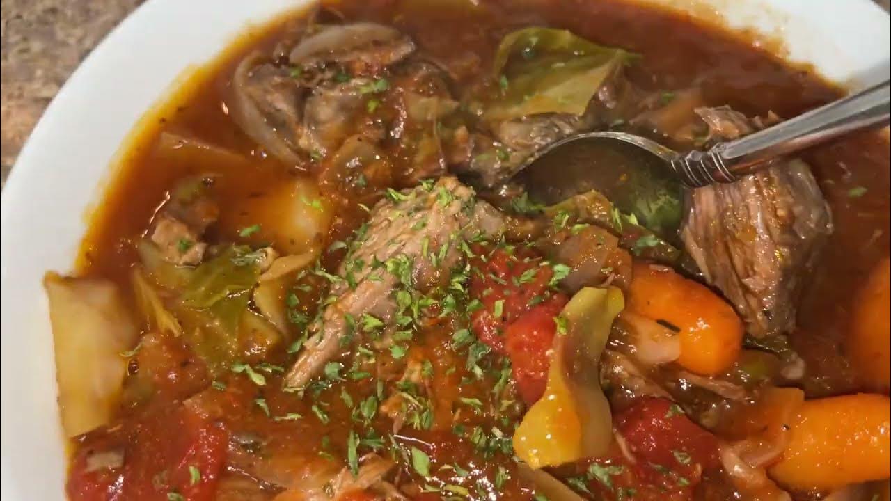 POT ROAST and CABBAGE Soup EasyRecipe Tanny Cooks YouTube