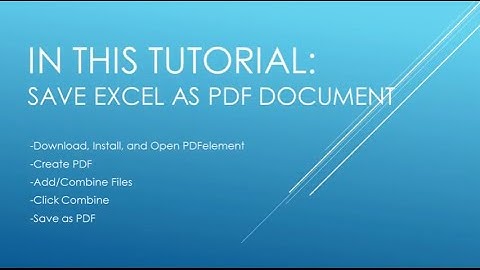 How to Save Excel as PDF Document