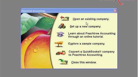 Peachtree Accounting   Step 1 New company setup