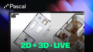 Floor Plan + 3D, Synced Live — Add a Room in Pascal