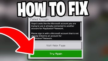 How To Fix "Your Microsoft Account Is Already Linked To A Playstation Account" Error Minecraft PS5