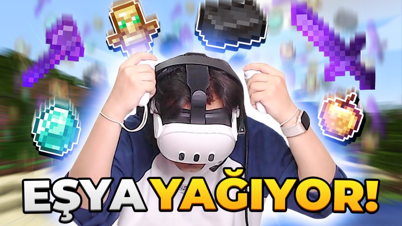 MINECRAFT VR AMA EŞYA YAĞIYOR - iplusd VR