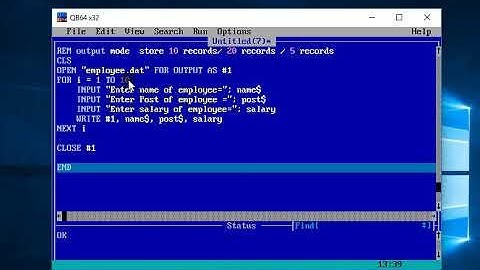 #4 FIle Handling complate output Mode program for SEE exam related QBASIC PROGRAM