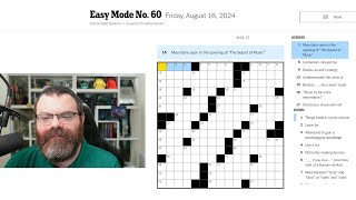 NYT "Easy Mode" Crossword Friday, Aug 16th, 2024