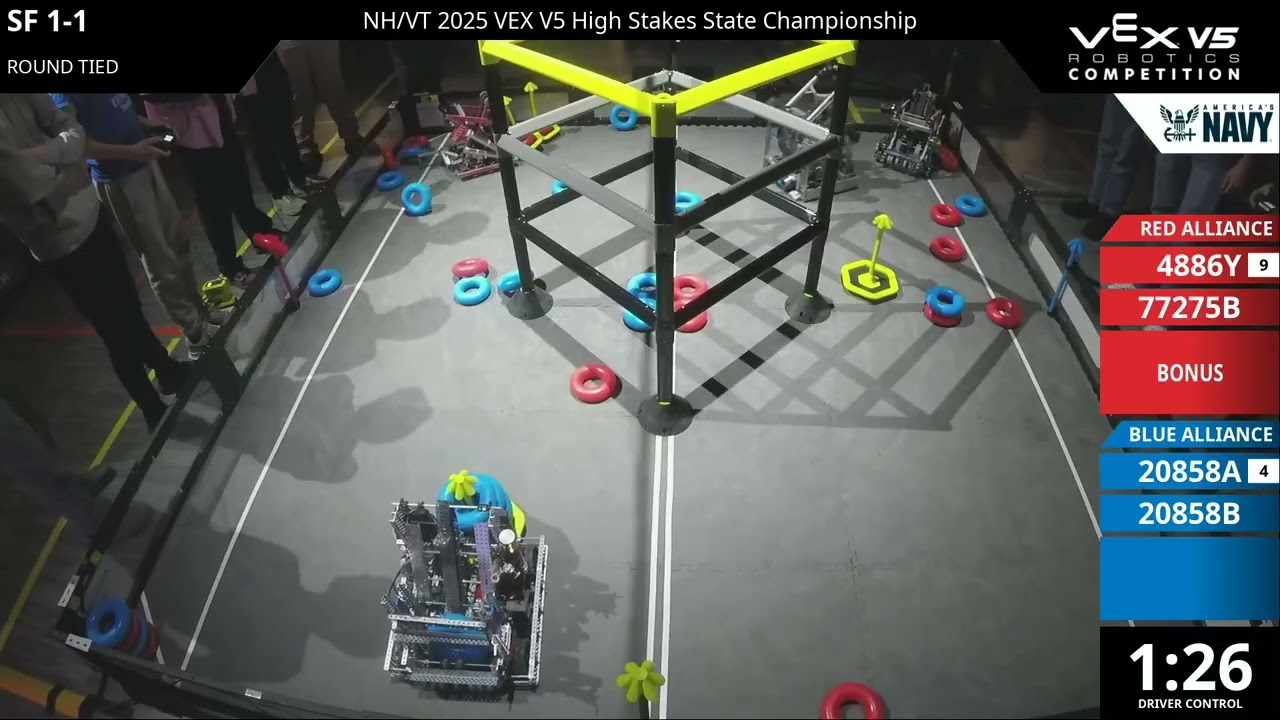 NH/VT Regionals : Division 1 - SF #1-1 - 4886Y & 77275B vs 20858A & 20858B - Auton + Driver