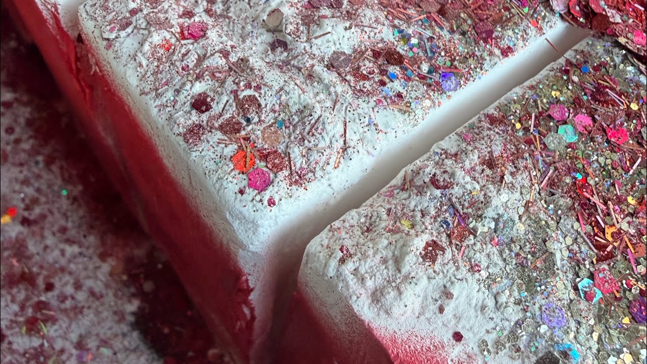 ASMR Peppermint Crush | Fresh Gym Chalk Blocks topped with baby powder ...