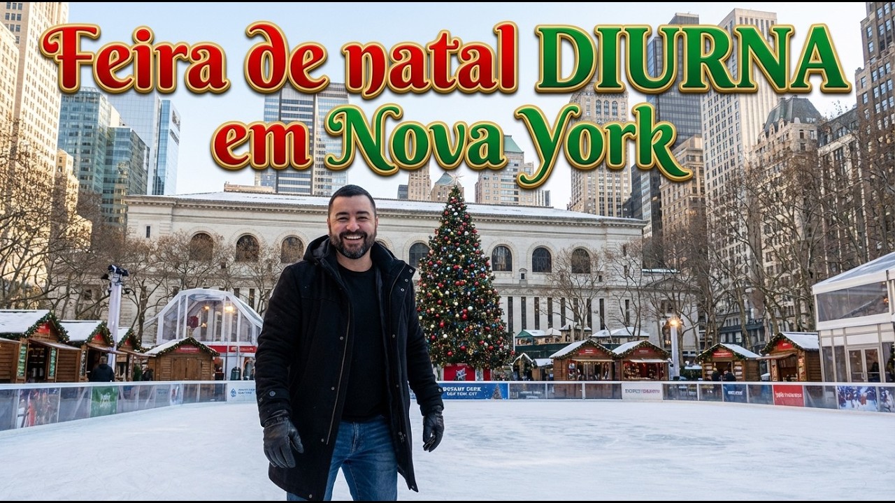 Explorando NY no Natal: Bryant Park de dia e uma dica de comida saudável (Sweetgreen)