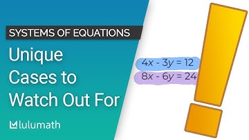 Special Cases of Systems of Equations | Linear Systems of Equations | Lulumath
