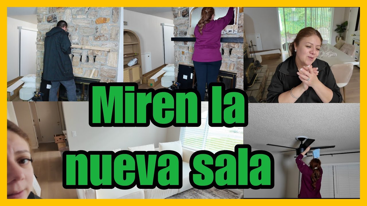 Miren la nueva sala Por fin,mire como quedo-Miren la idea de la chimenea.