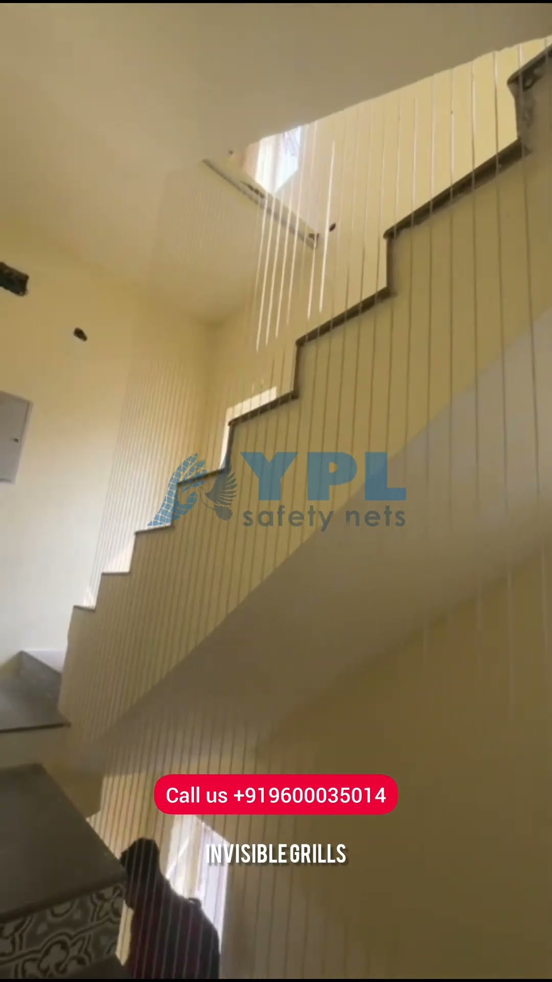 Staircase Invisible Grille Installation in Chennai | YPL Invisible Grill — YPL Safety Nets video thumbnail