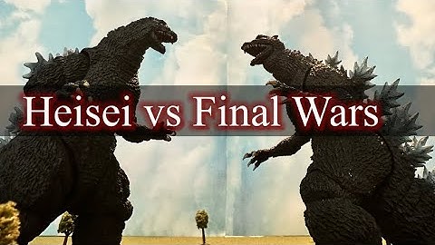 Heisei Godzilla Vs Godzilla Final Wars! | A stop motion battle