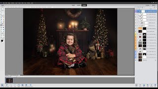 Editing a Christmas image in Photoshop Elements PSE - Tutorial Christmas Magic Actions and Overlays screenshot 2