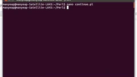 Perl Continue Statement Example