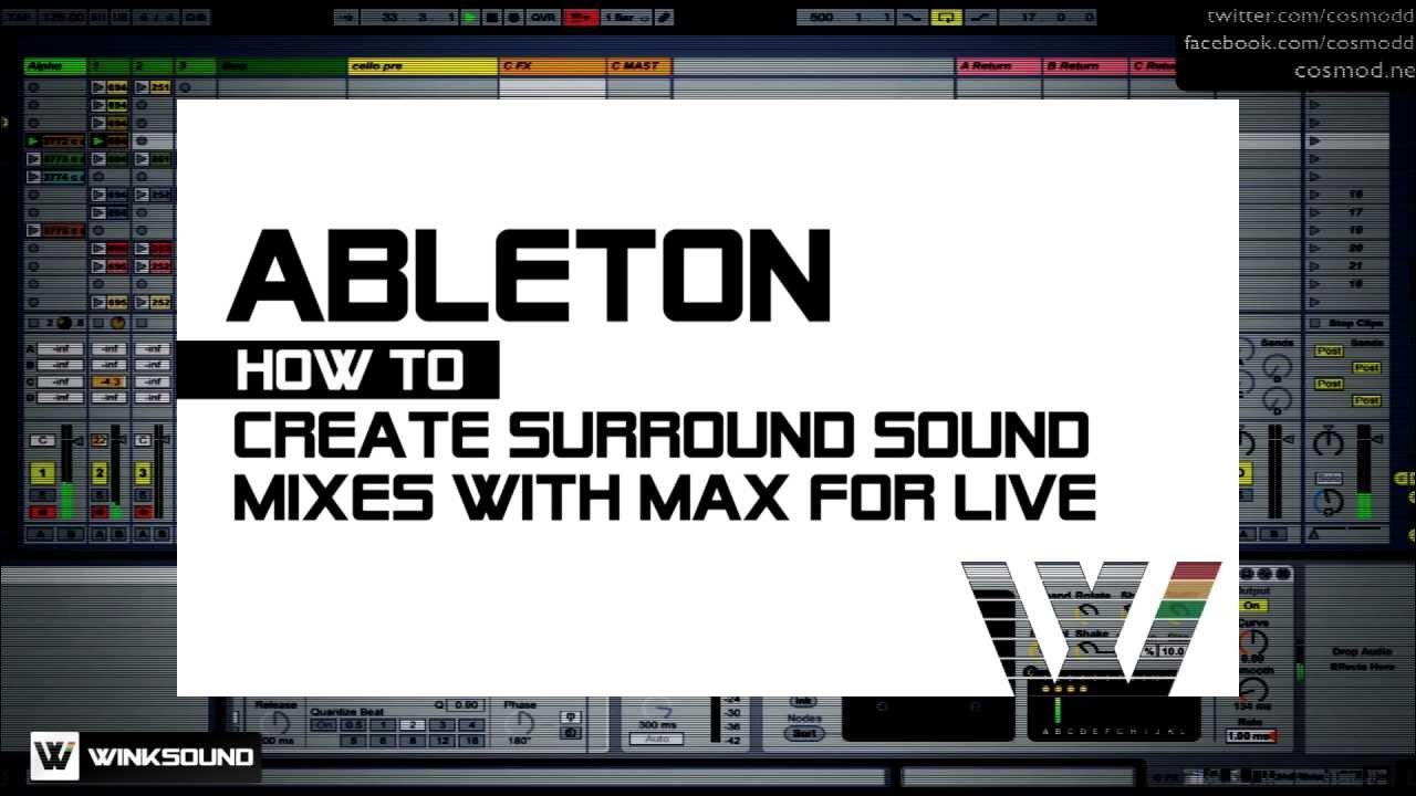 Ableton max. Max for live. creative surround mixer. ableton 12. create live 3.