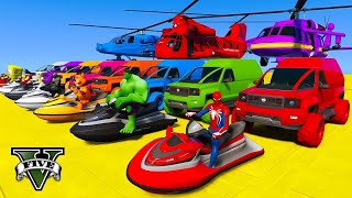 GTAV SPIDER-MAN 2, FIVE NIGHTS AT FREDDY'S, THE AMAZING DIGITAL CIRCUS Join in Epic New Stunt Racing