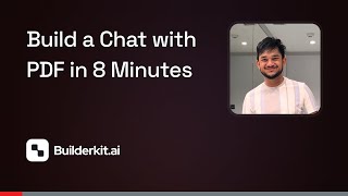 How to build a Chat with PDF app in 8 mins | Builderkit