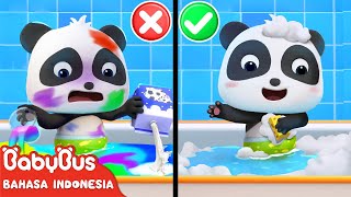 Monster Suka Air Mandi 🛁🫧| Lagu Mandi | Lagu Kebiasaan Baik | Lagu Anak | BabyBus Bahasa Indonesia