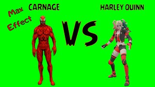 2 футажа Carnage и Harley Quinn на зеленом фоне.