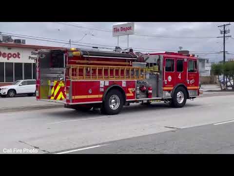 LACoFD Engine 4 & Squad 90 Responding
