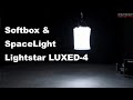 Lightstar luxed4 led light with softbox and spacelight system kit  patriot rental