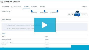 Spanning Backup for Salesforce: Export Updated and Deleted Records