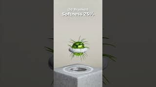 0% vs 100% Brush Sphere & Marble Ring Soft Body Simulation