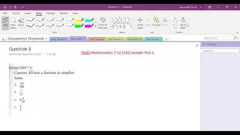 TExES mathematics 7  12 235 Sample Test 1 question 3
