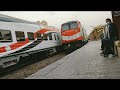 لحظة وصول قطار الإسكندرية اسوان  2008 على رصيف رقم 2 بمحطة قطار سوهاج اليوم  