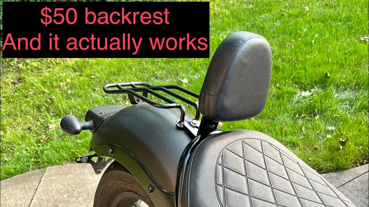 2022 Honda Rebel 500 backrest for touring and long rides YouTube