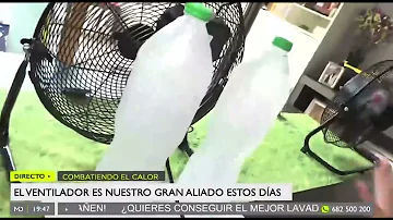 ¿Funciona poner una botella congelada delante de un ventilador?