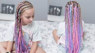 TRENZAS AFRICANAS FACILES PARA NIÑAS CON EXTENSIONES CON TECNICA CROCHET  CROCHET BOX BRAIDS