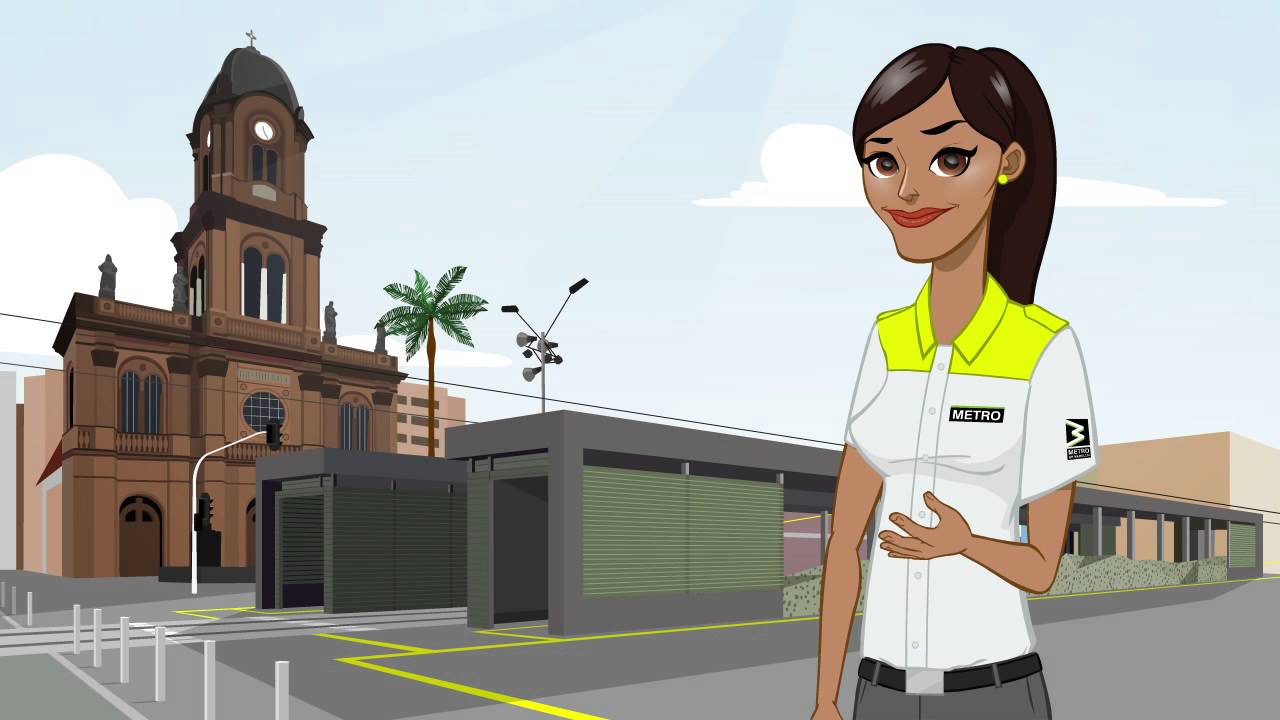 El andén y la vía tranviaria son exclusivos para el tranvía y los peatones - norma 10 del tranvía medellin zoo