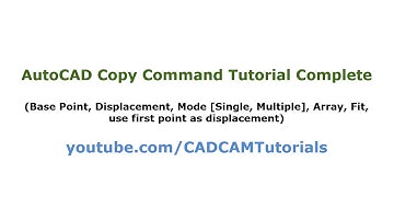AutoCAD Copy Command Tutorial Complete | With Base Point, Multiple, Displacement, Single, Array, Fit