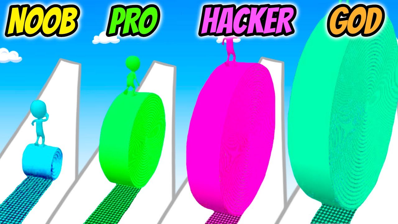 Spiral Roller Run - NOOB vs PRO vs HACKER vs GOD
